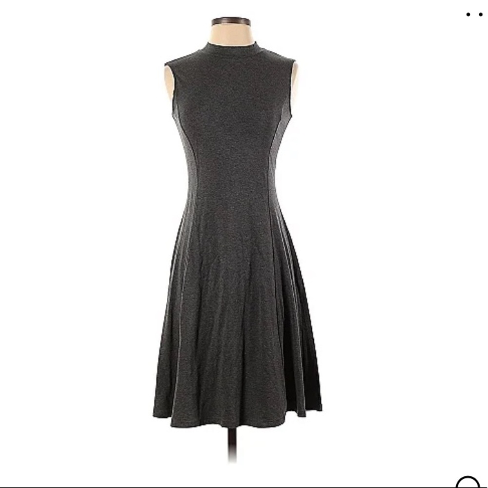 Uniqlo High Neck A-line Gray Dress Size M